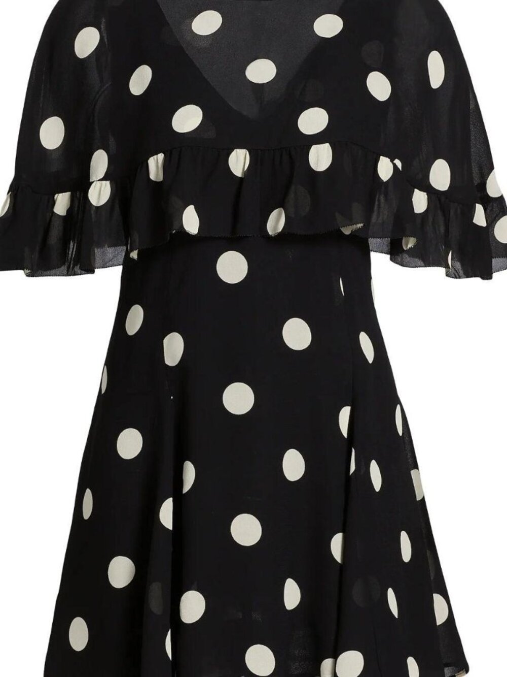 Reformation Zelena Polka Dot Two-Piece A-Line Minidress & Shawl
